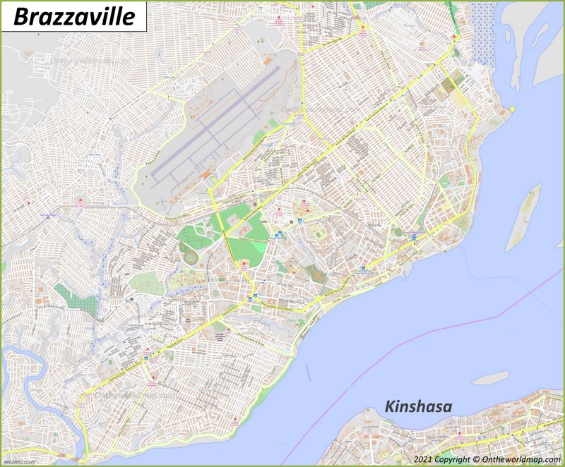 Brazzaville Map  Republic of the Congo  Detailed Maps of Brazzaville