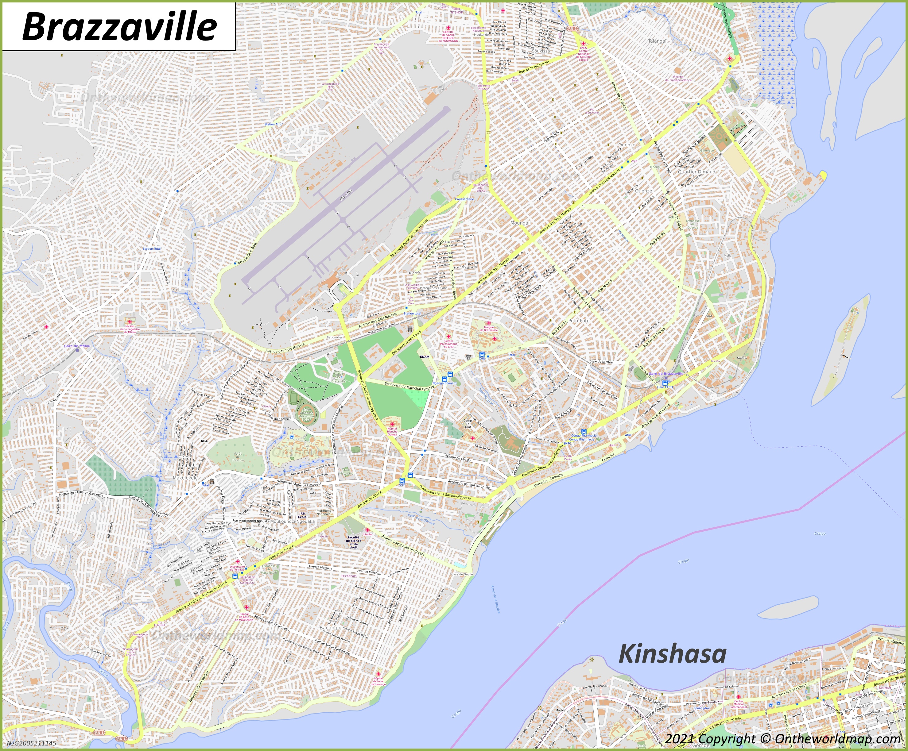 Map of Brazzaville
