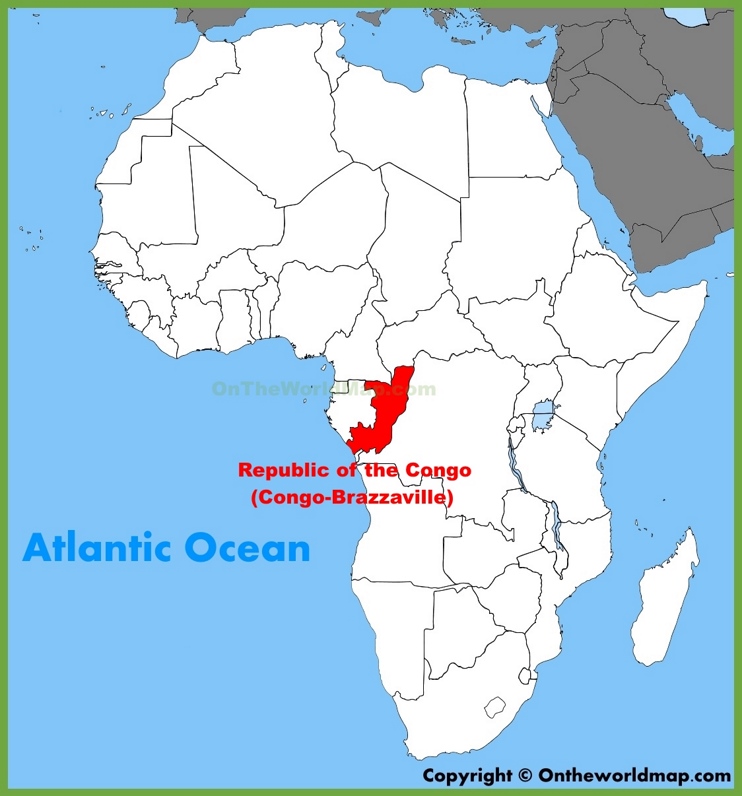 Republic of the Congo location on the Africa map