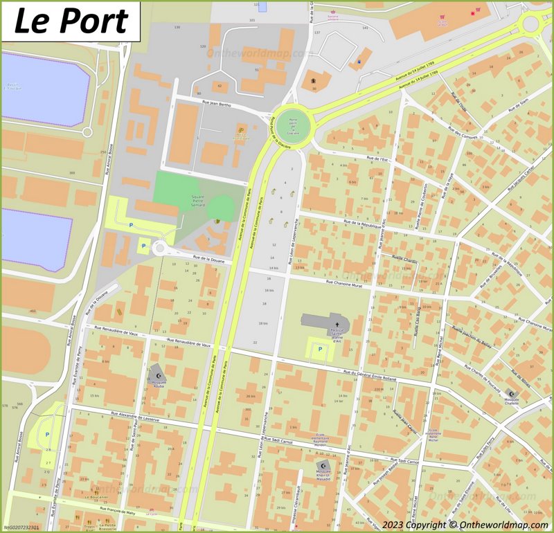 Le Port Map | Réunion | Detailed Maps of Le Port