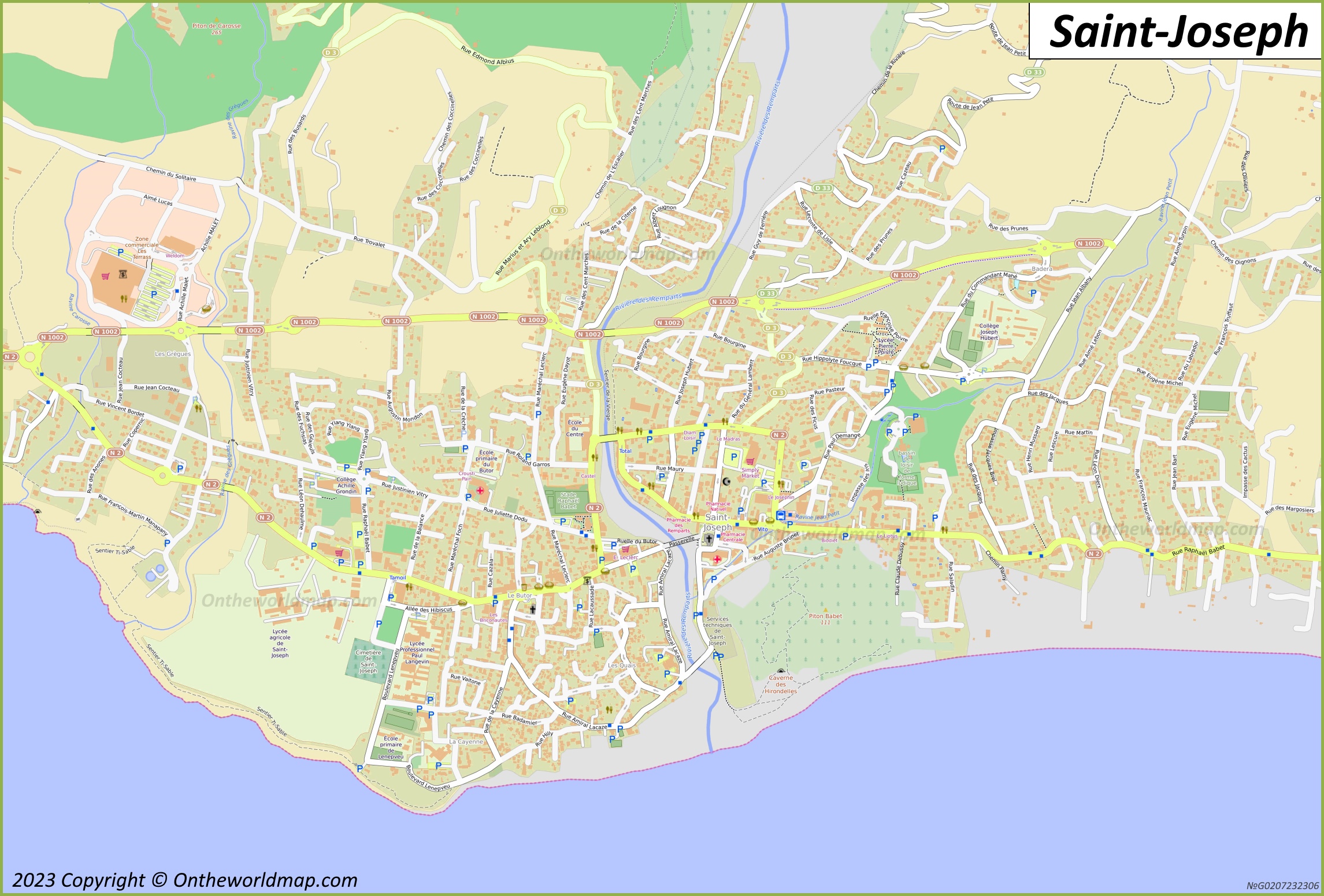 Map of Saint-Joseph