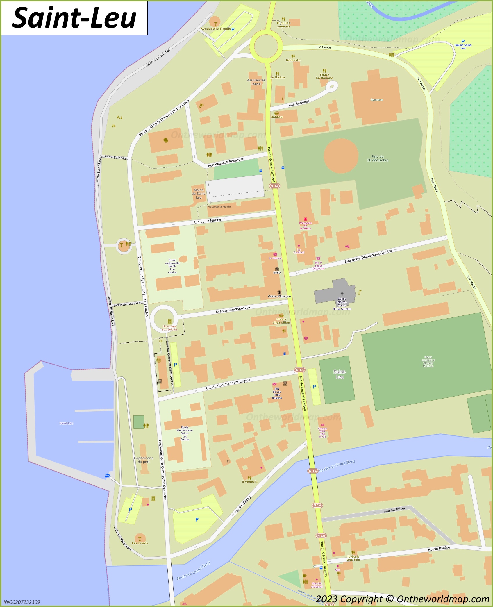 Saint-Leu City Centre Map