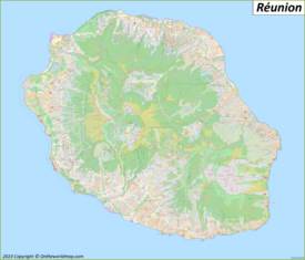 Detailed Map of Réunion