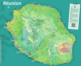 Réunion Tourist Attractions Map