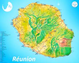 Réunion Tourist Map