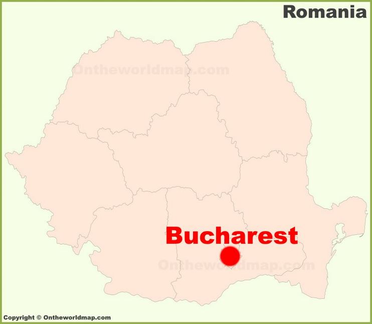 Bucharest location on the Romania Map