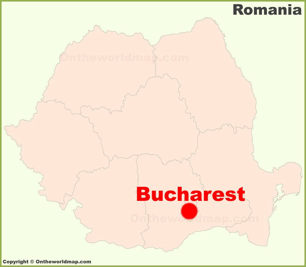 Bucharest On A Map Bucharest Location On The Romania Map