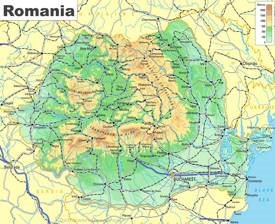 Map of Romania With Cities