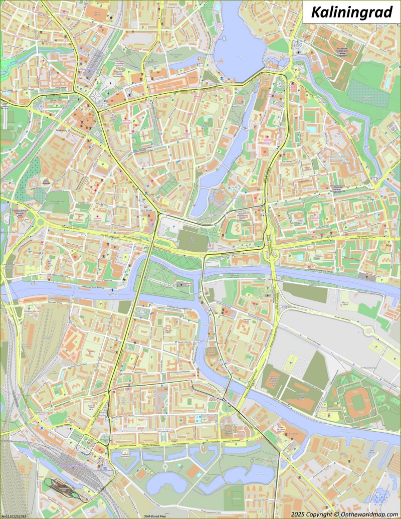 Kaliningrad City Centre Map