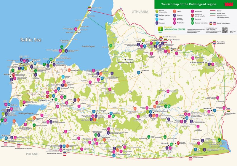 Tourist Map of Kaliningrad Region