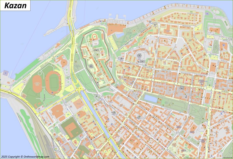 Kazan City Centre Map