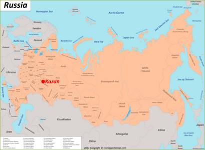 Kazan Map | Russia | Detailed Maps of Kazan