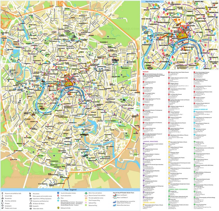 Moscow tourist map