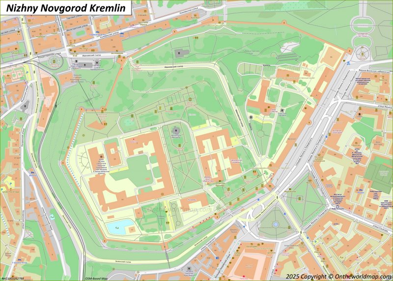 Map of Nizhny Novgorod Kremlin