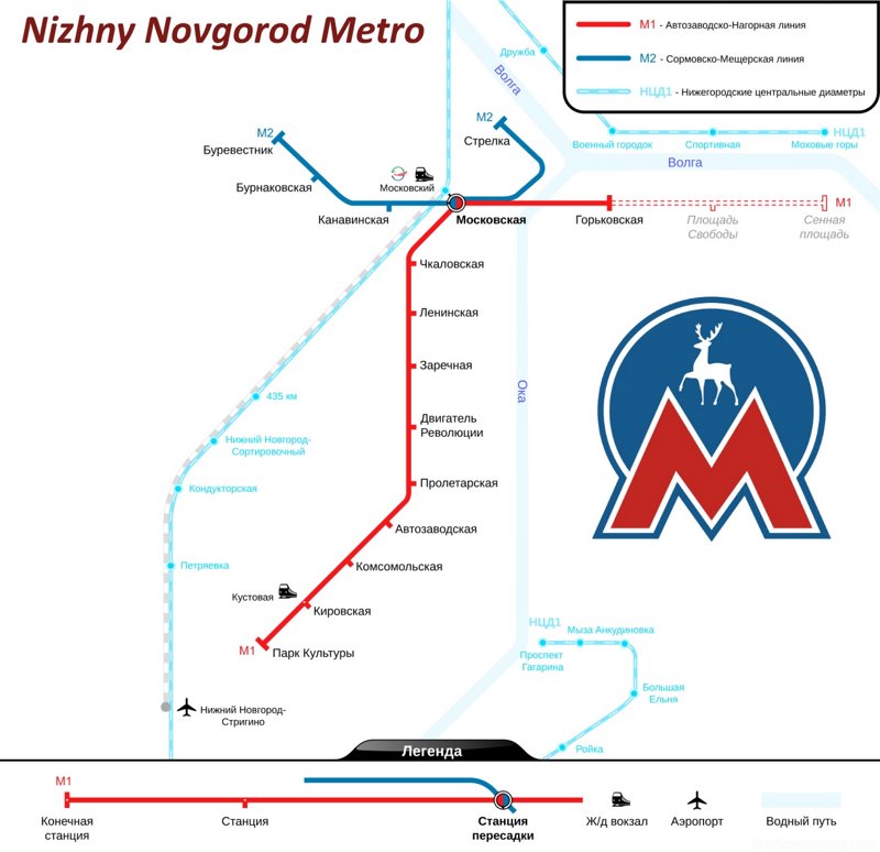 Nizhny Novgorod Metro Map