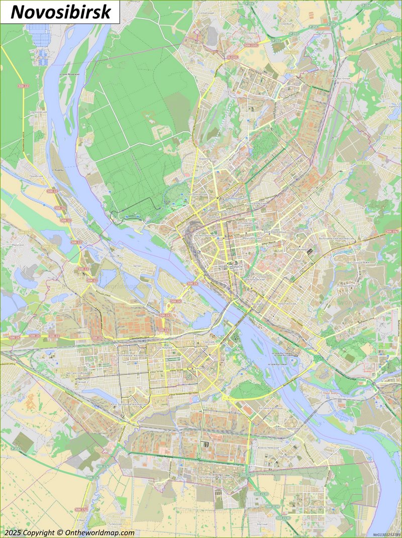 Map of Novosibirsk