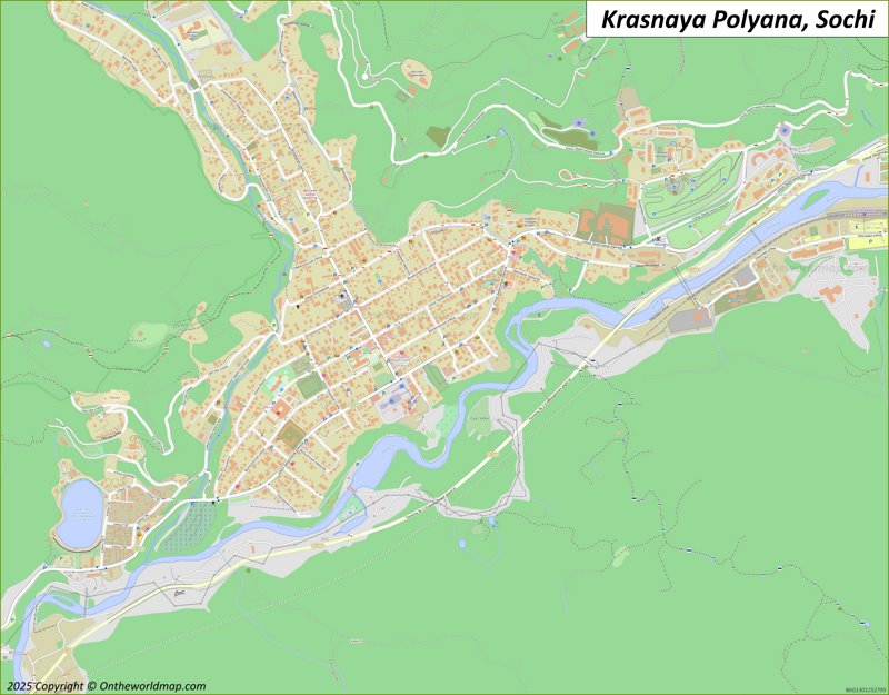 Map of Krasnaya Polyana