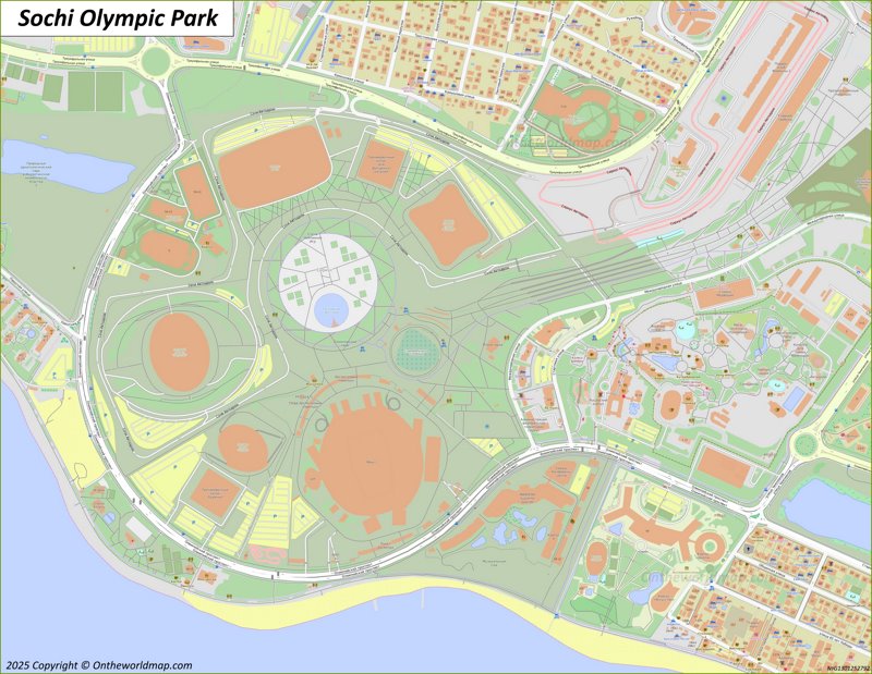 Map of Sochi Olympic Park