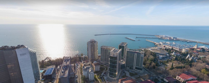 View of the port of Sochi