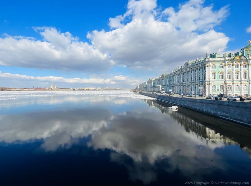 The Neva River and the Winter Palace, Saint Petersburg