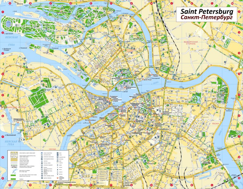 Map of Saint Petersburg