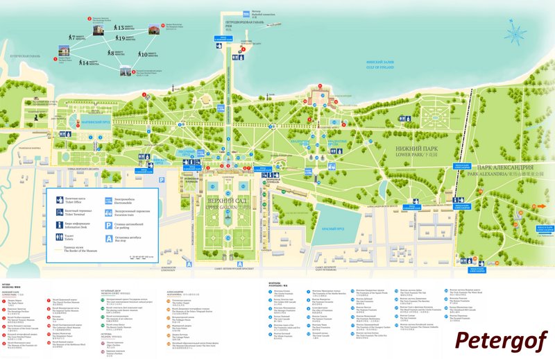 Map of Peterhof Palace