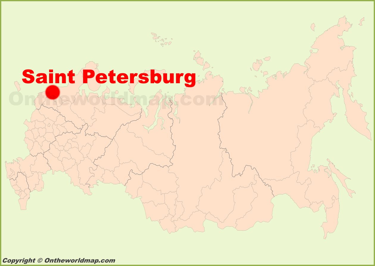 Saint Petersburg location on the Russia Map.