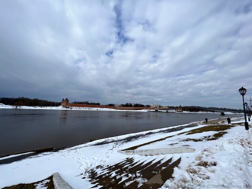 View of the Volkhov River and the Novgorod Kremlin