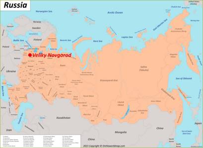 Veliky Novgorod Location Map