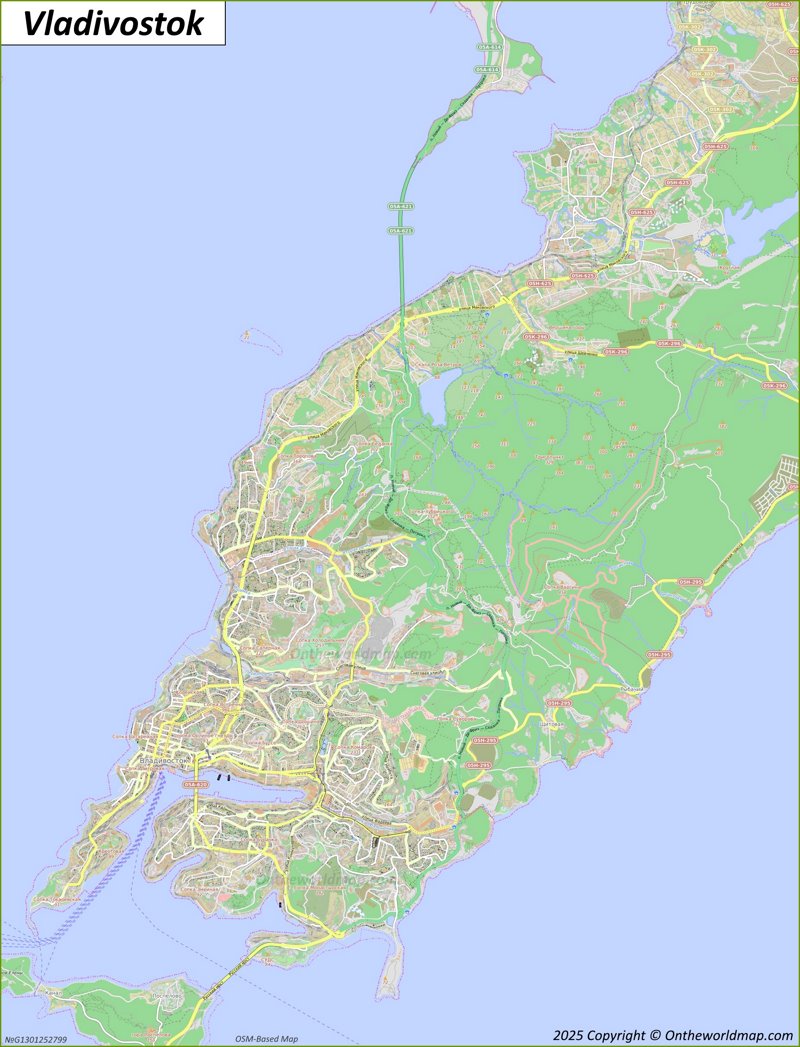 Map of Vladivostok