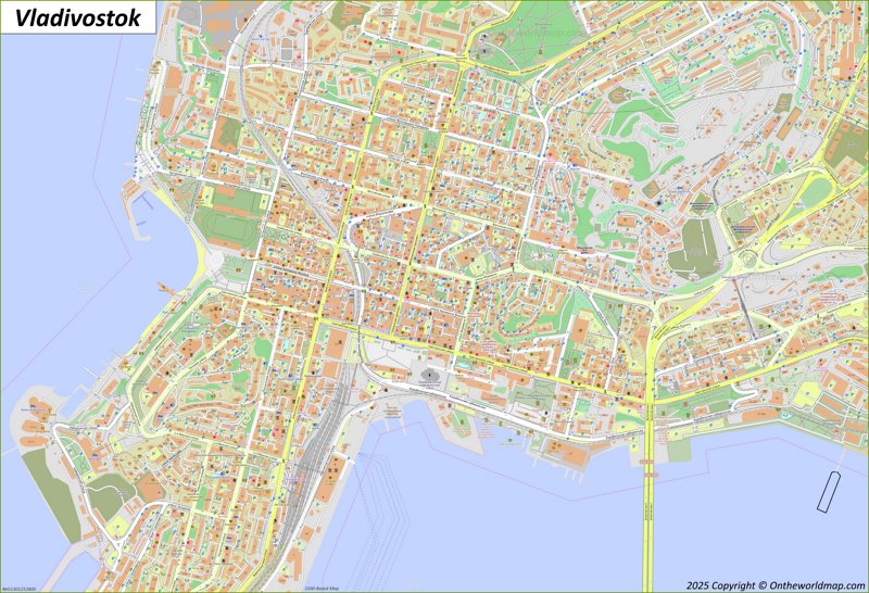 Vladivostok City Centre Map