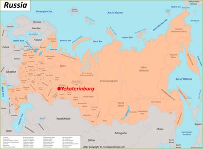 Yekaterinburg Location Map