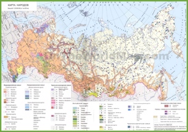 Map of ethnic groups in Russia