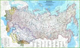 Map of Russia and Ukraine