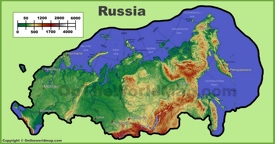 Russia physical map