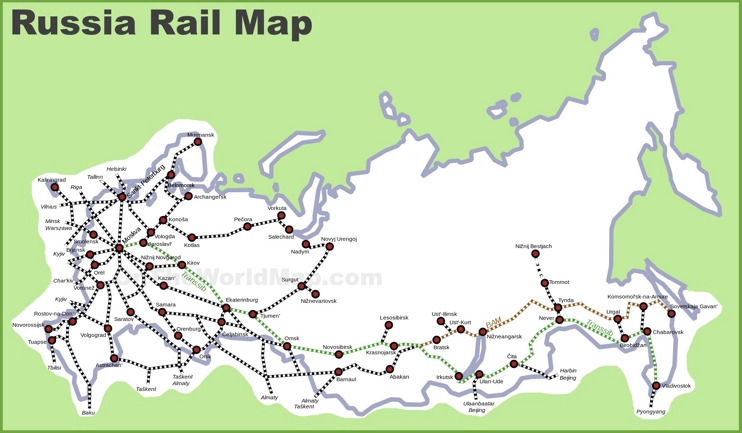 Russia rail map