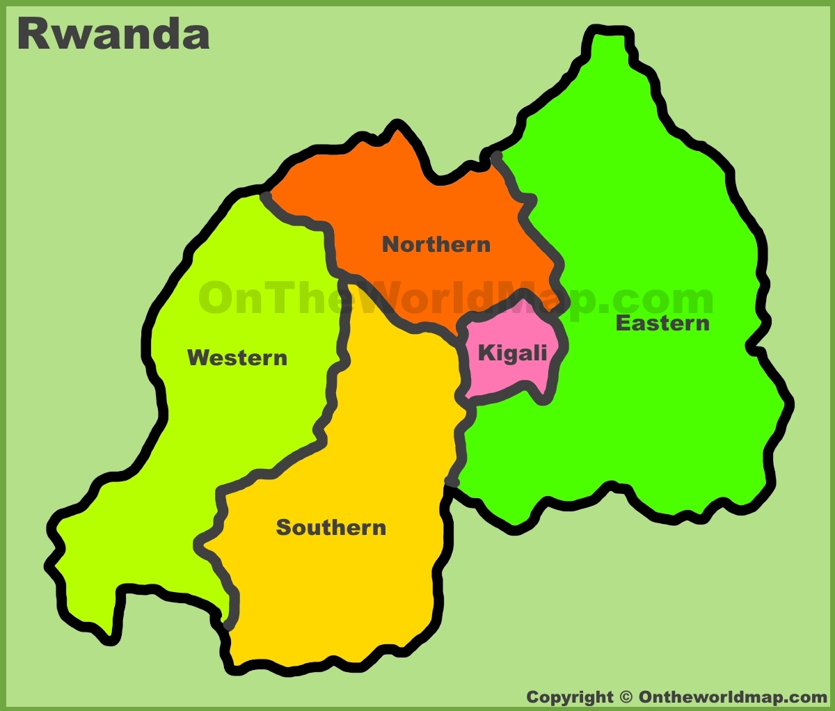 Administrative Divisions Map Of Rwanda Ontheworldmap - vrogue.co