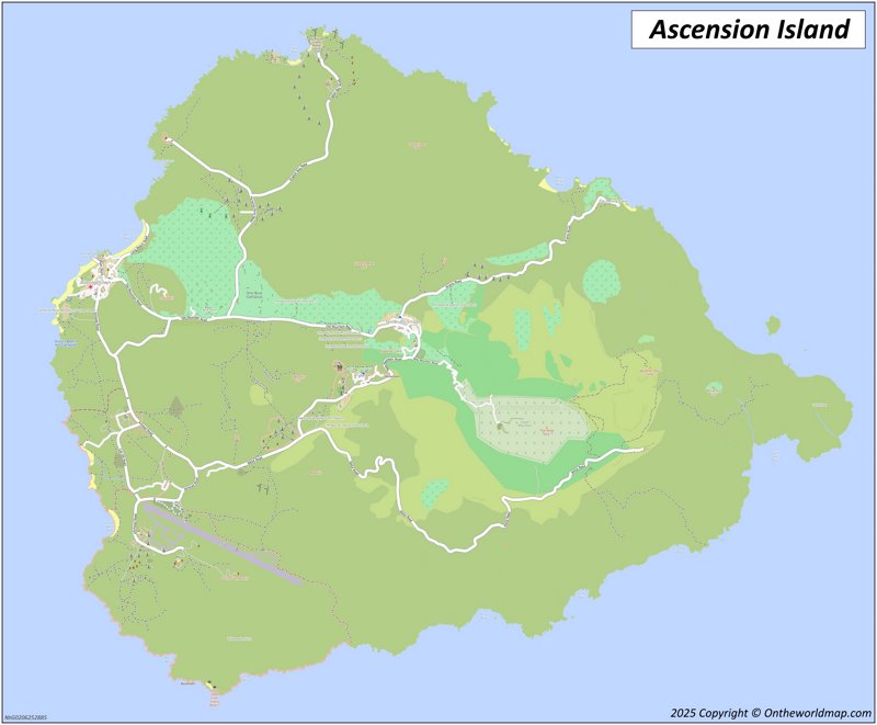 Map of Ascension Island