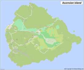 Map of Ascension Island
