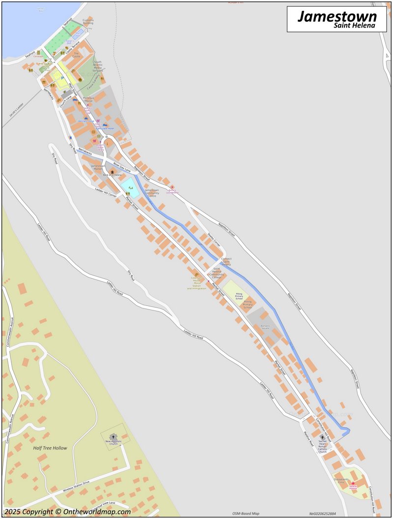 Map of Jamestown
