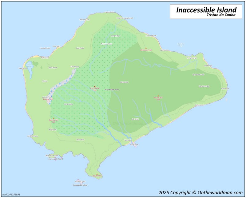 Map of Inaccessible Island
