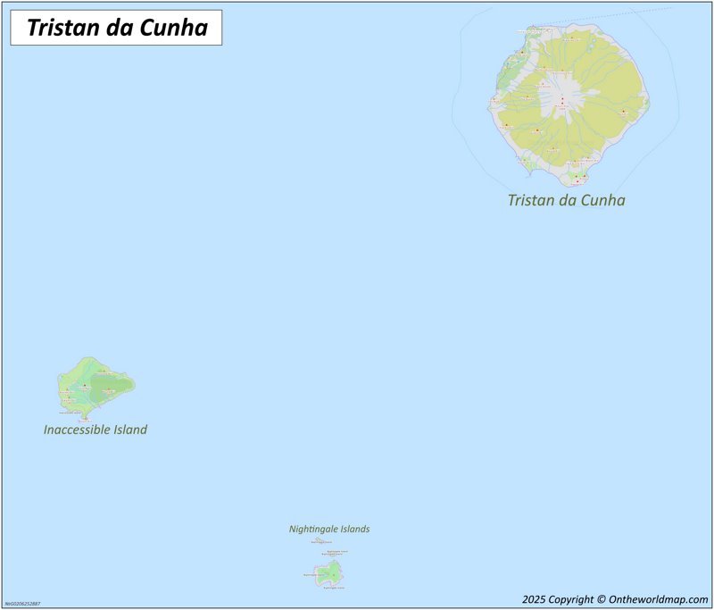 Map of Tristan da Cunha Islands
