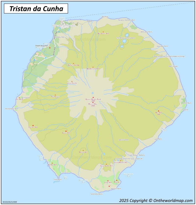 Map of Tristan da Cunha