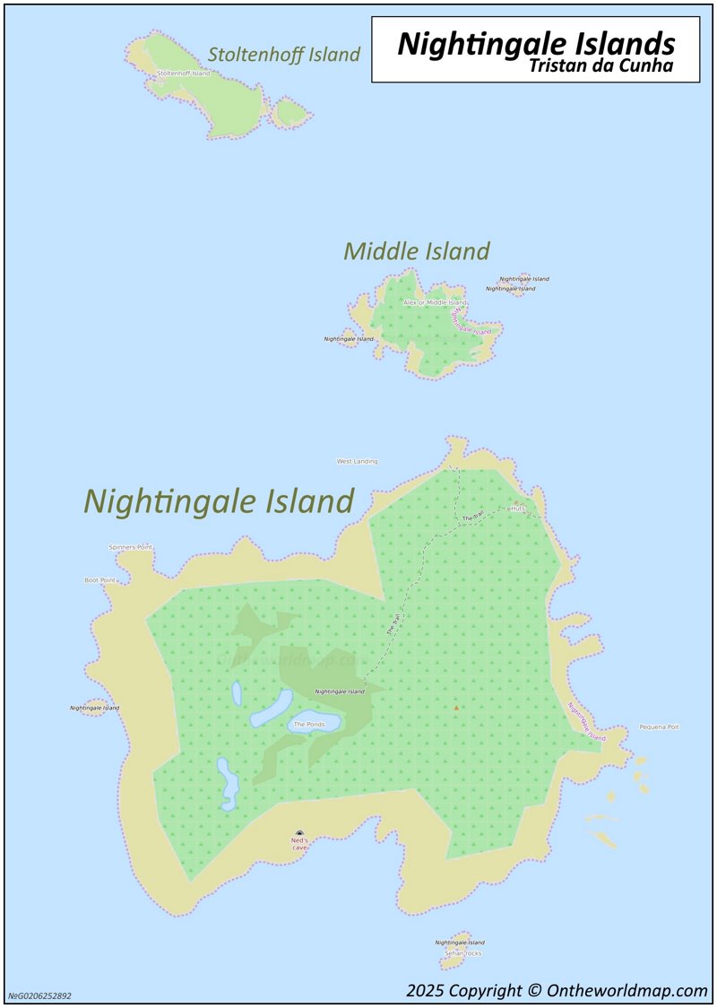 Map of Nightingale Islands