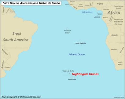 Nightingale Islands Location Map