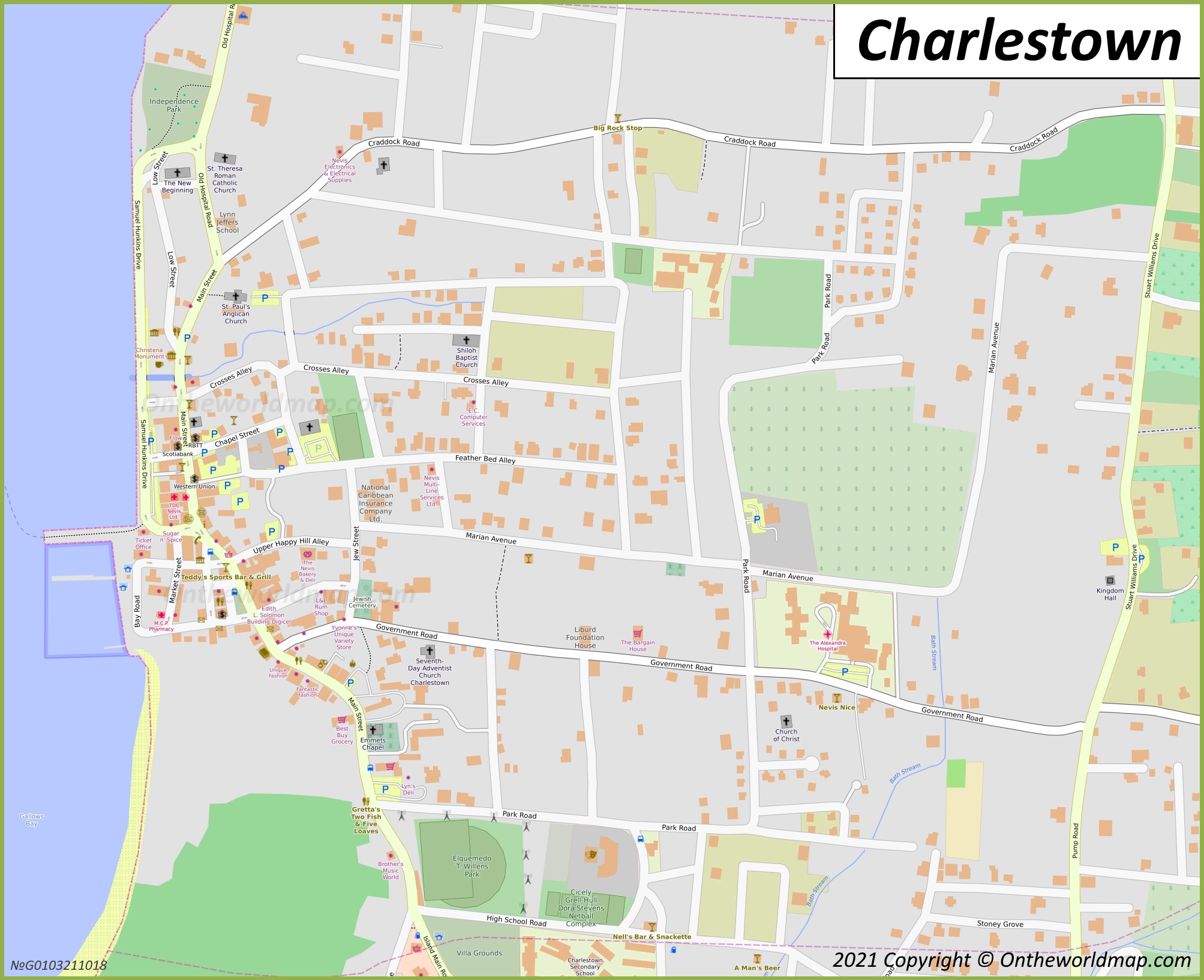Map of Charlestown
