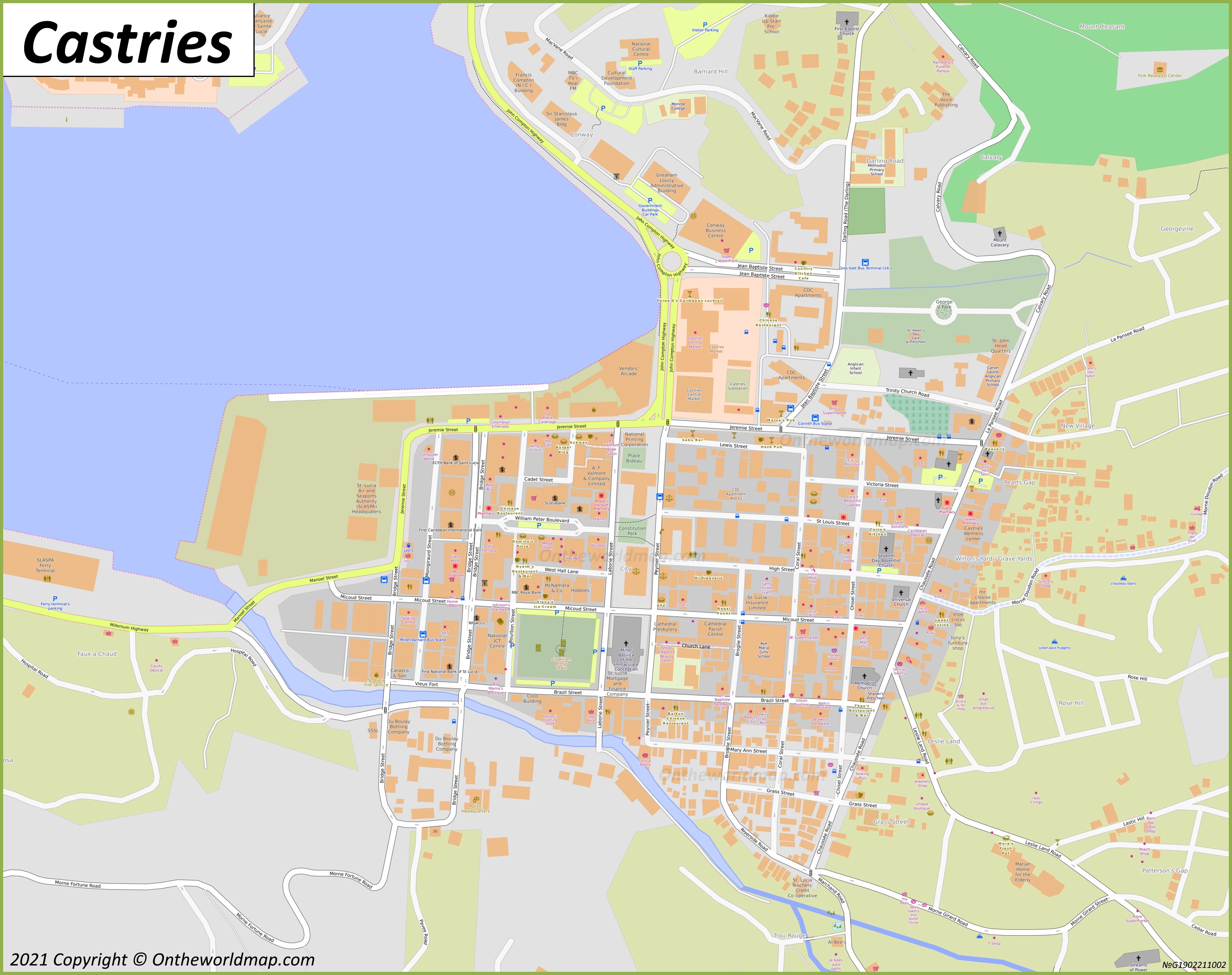 Map of Castries