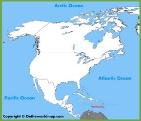 Saint Lucia location on the North America map
