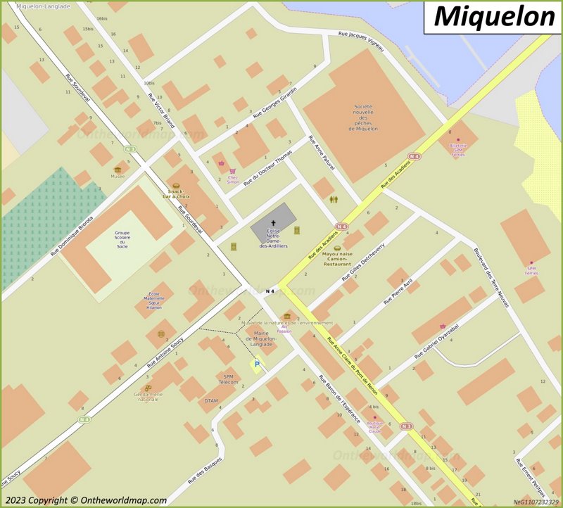 Miquelon Town Centre Map