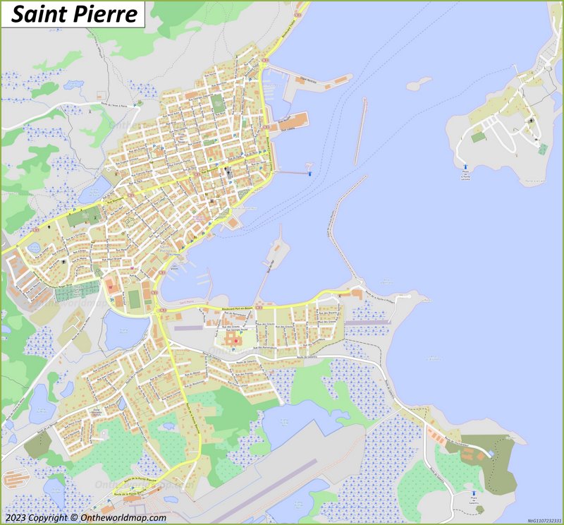 Map of Saint-Pierre City